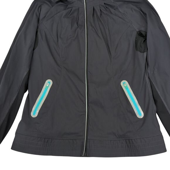 Lucy Activewear‎ Gray Lightweight Running Jacket Full Zip Hooded Women's Medium - Picture 4 of 10